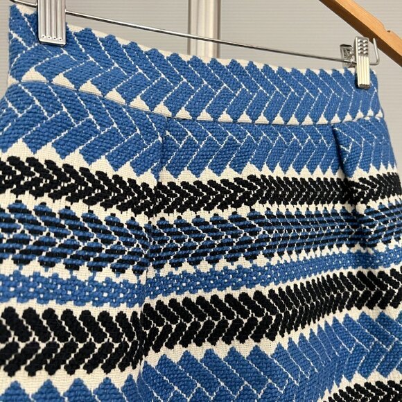 Anthro Nomad Norman Carper Textural Herringbone Stripe Mini Skirt POCKETS! Sz S - Picture 3 of 14